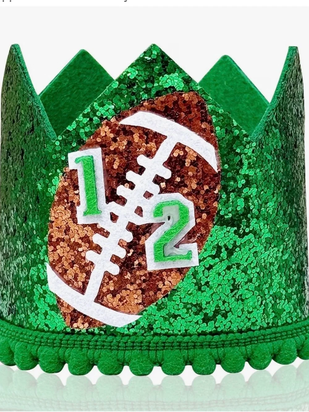 1/2 way to one football banner and hat
